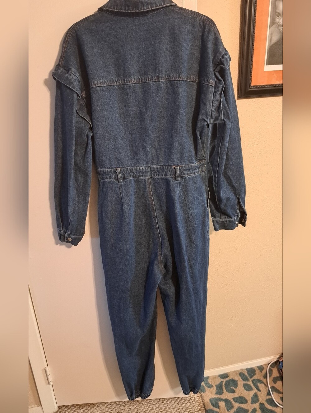 Fashion Nova Denim Utility Romper/Jumpsuit L Cotton READ SIZING RUNS SMALLER - Picture 10 of 10
